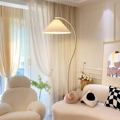 Pleated Floor Lamp with Adjustable Brightness