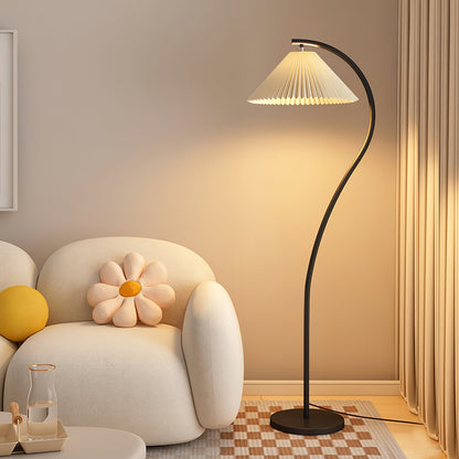 Pleated Floor Lamp with Adjustable Brightness
