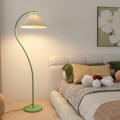 Pleated Floor Lamp with Adjustable Brightness