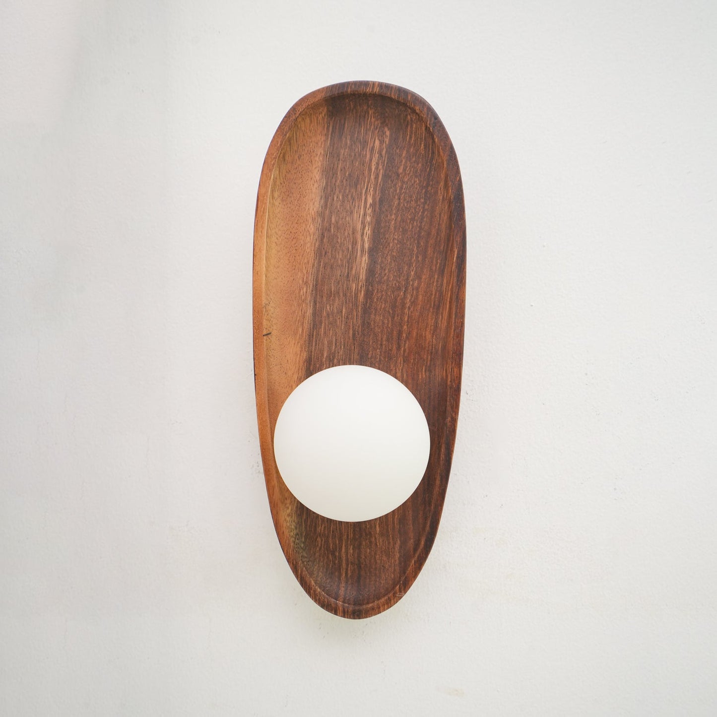 Walnut Wall Lamp with Adjustable Brightness