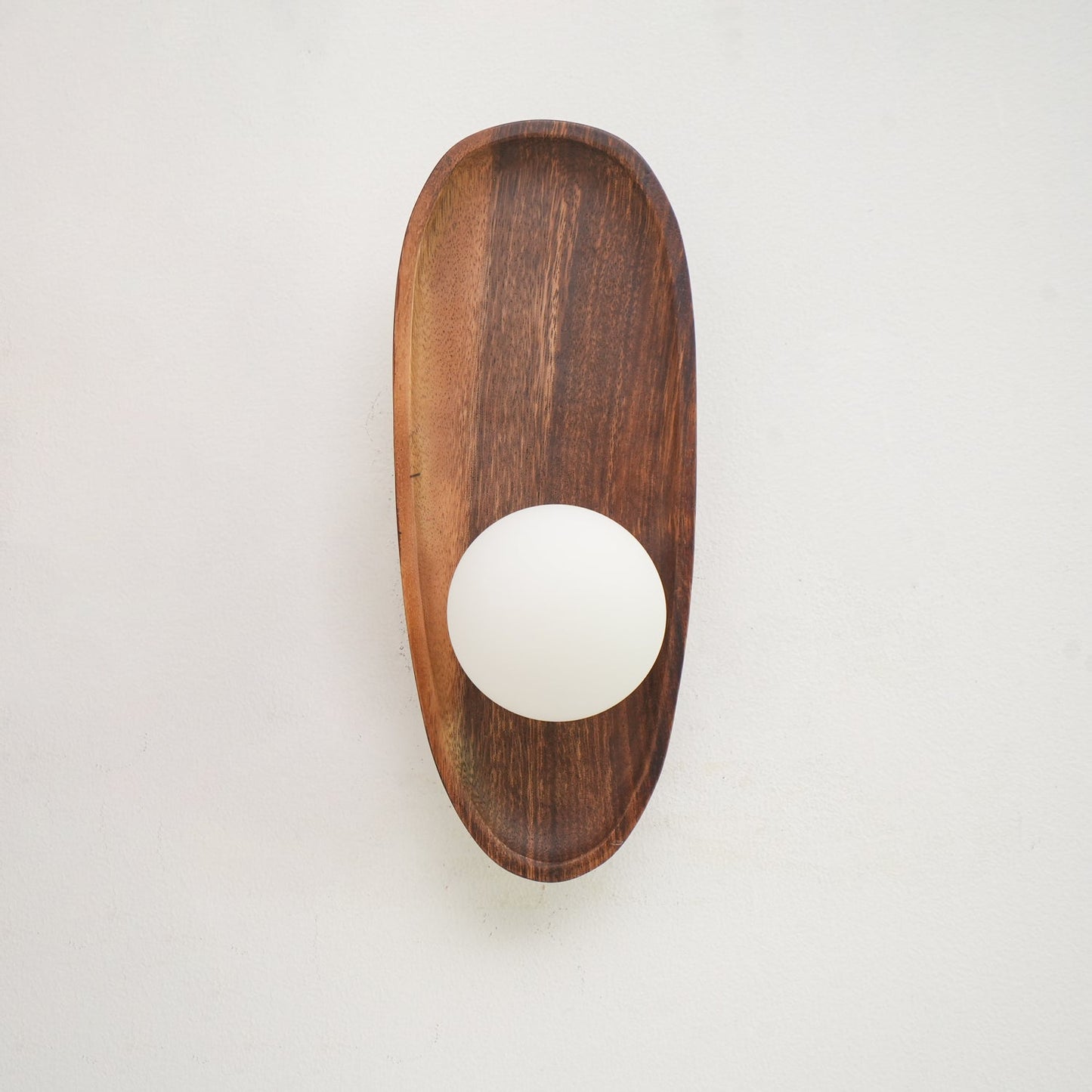 Walnut Wall Lamp with Adjustable Brightness