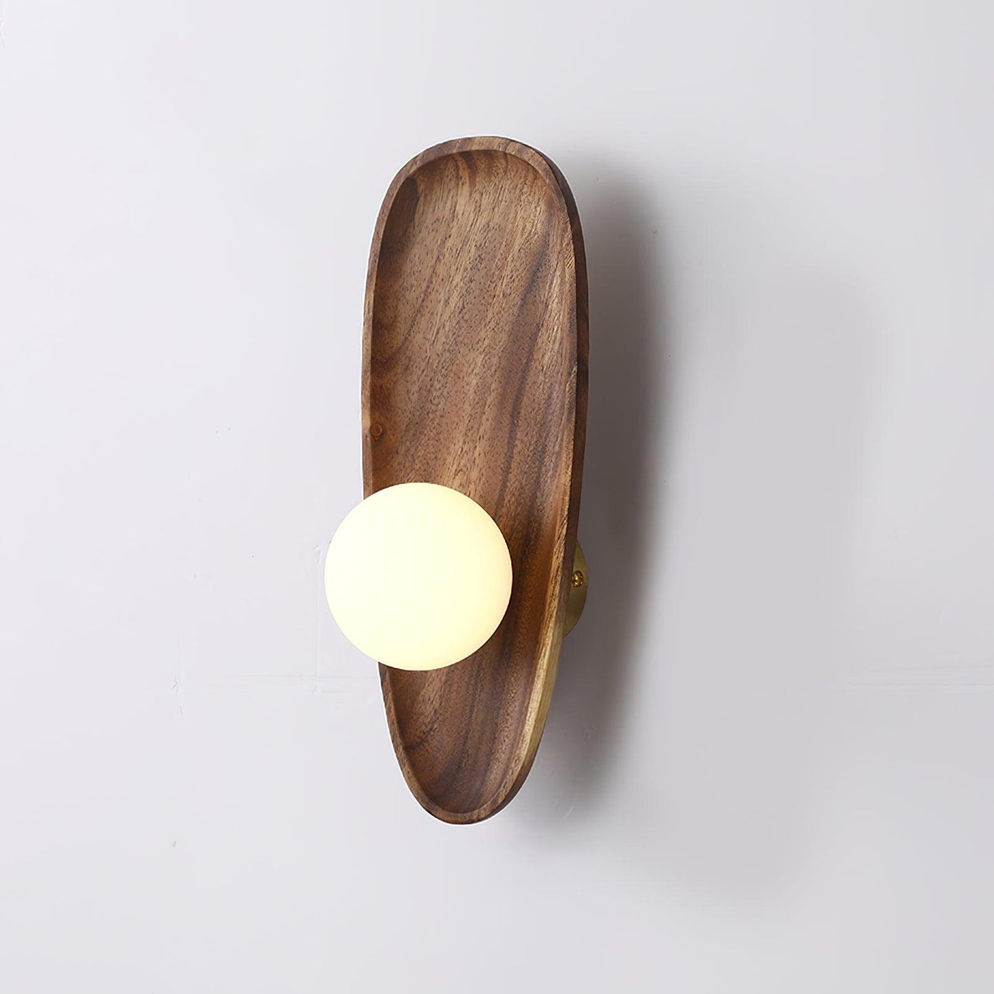 Walnut Wall Lamp with Adjustable Brightness — side view