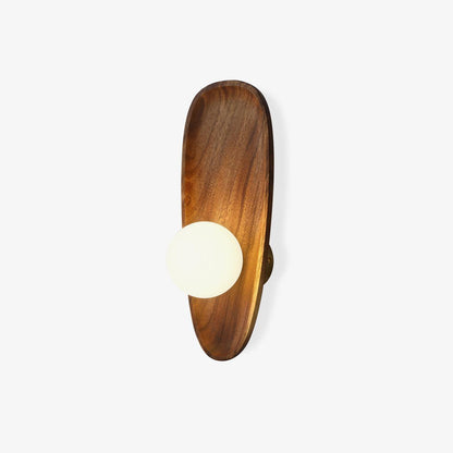 Walnut Wall Lamp with Adjustable Brightness — detail view