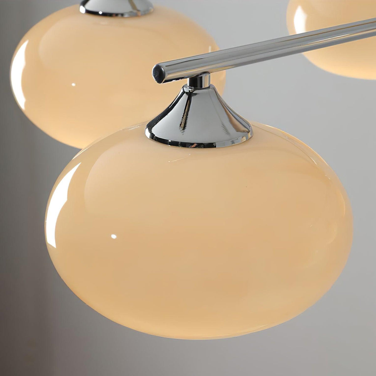 Elliptical Persimmon Chandelier with Adjustable Brightness