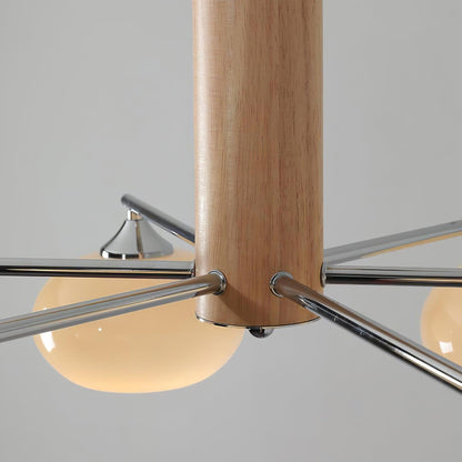 Elliptical Persimmon Chandelier with Adjustable Brightness