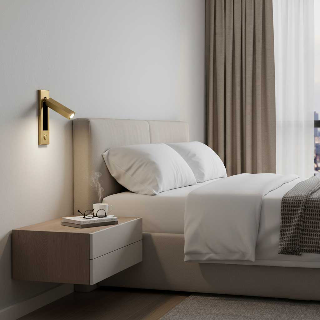 Embedded Bedside Wall Sconce with USB Port
