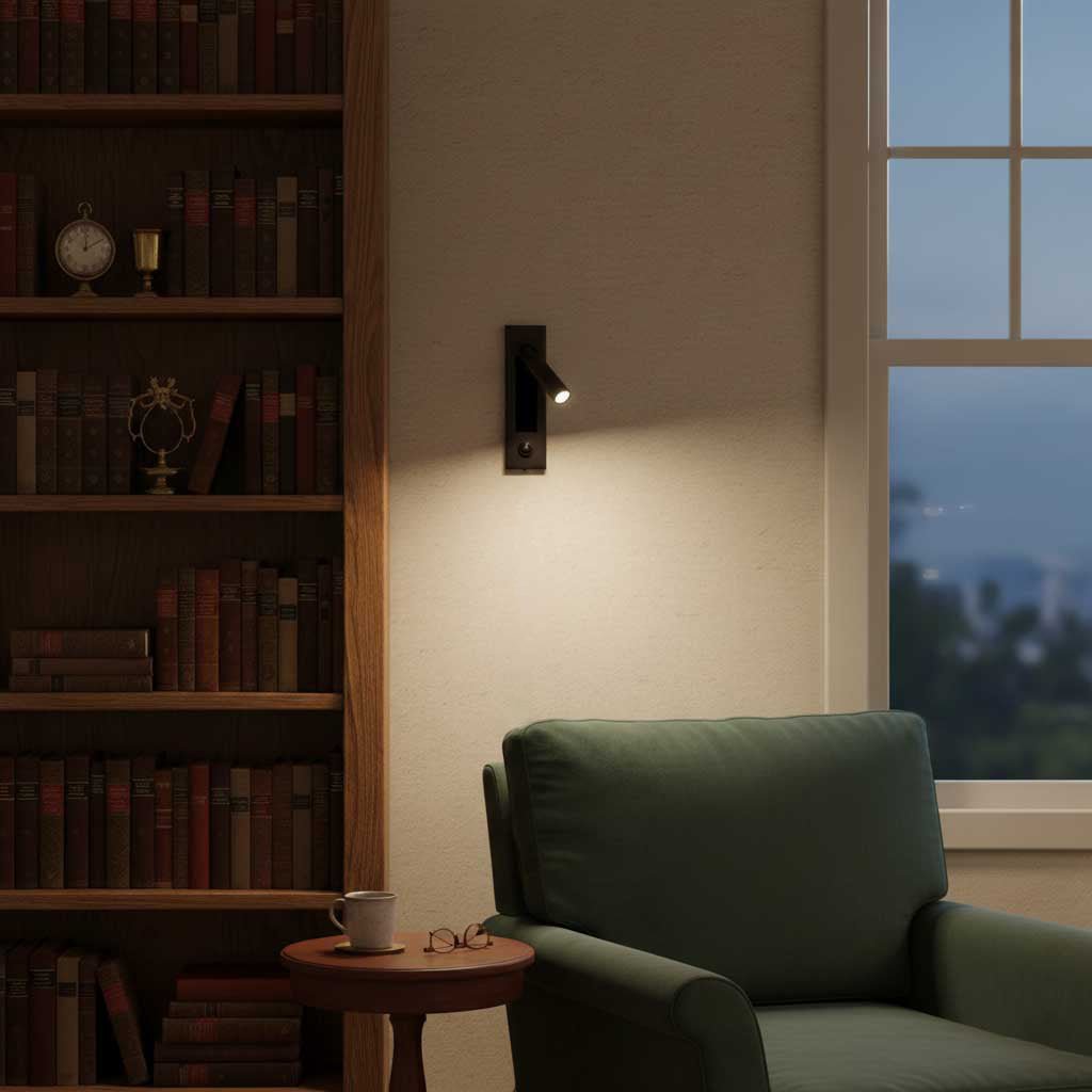 Embedded Bedside Wall Sconce with USB Port