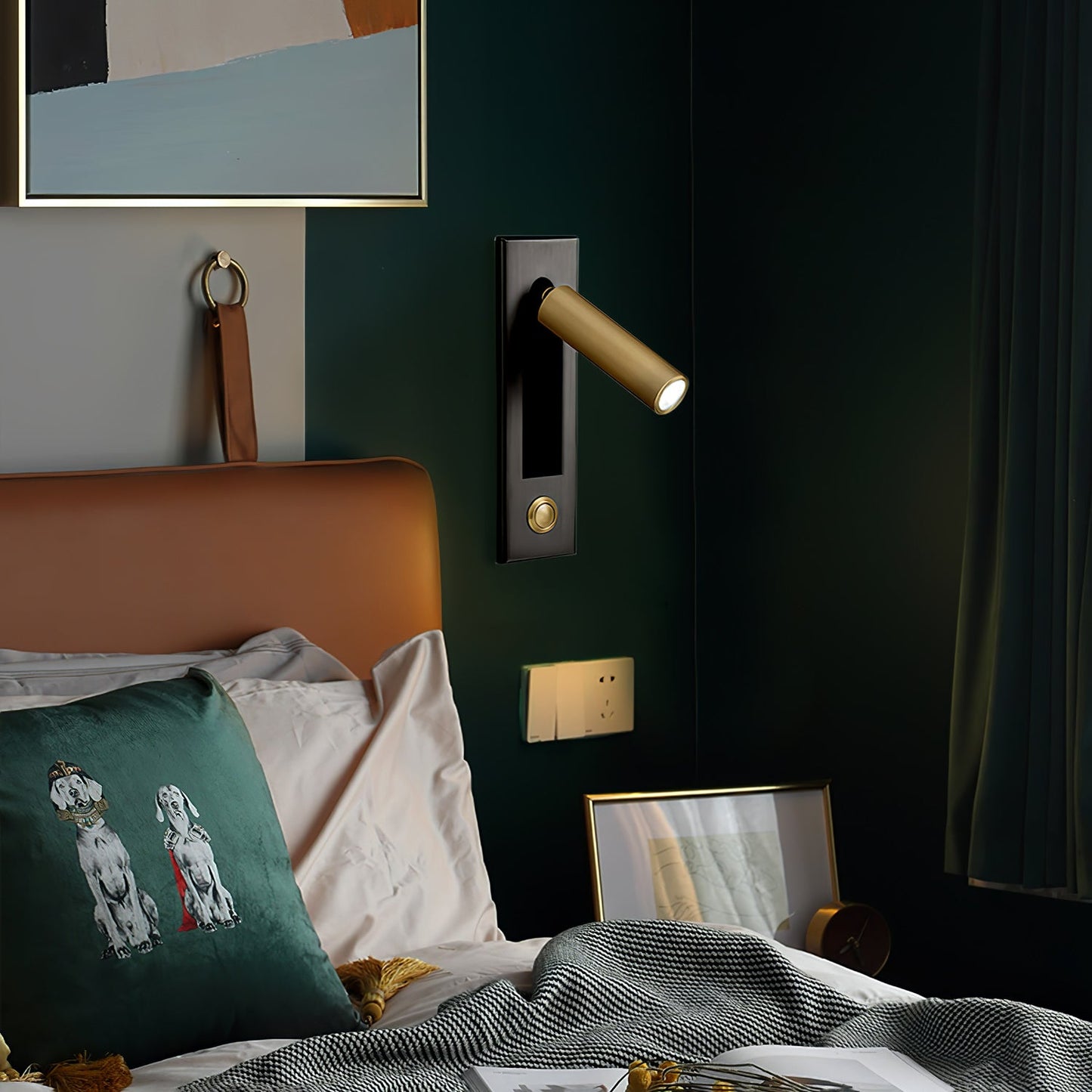 Embedded Bedside Wall Sconce with USB Port