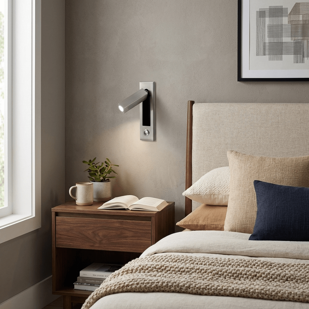 Embedded Bedside Wall Sconce with USB Port
