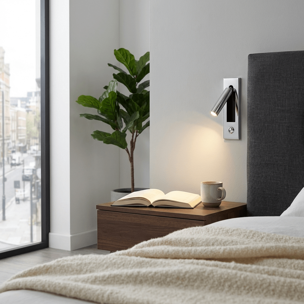 Embedded Bedside Wall Sconce with USB Port