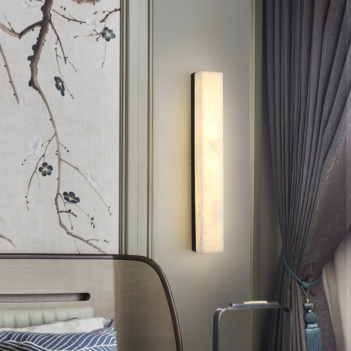 Alabaster Wall Lamp with Adjustable Brightness
