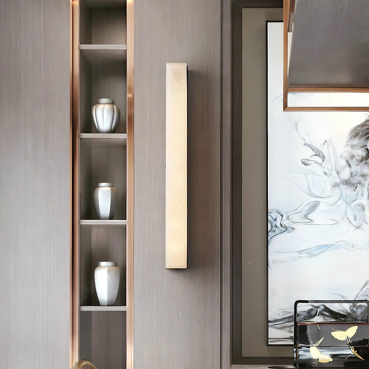 Alabaster Wall Lamp with Adjustable Brightness
