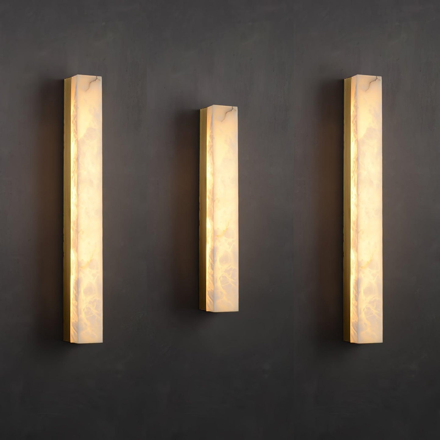 Alabaster Wall Lamp with Adjustable Brightness