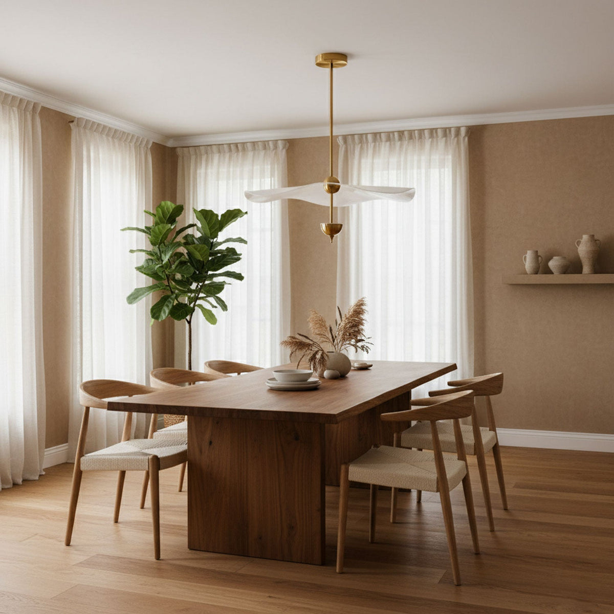 Envolee Double Biscuit Pendant Light Position 10