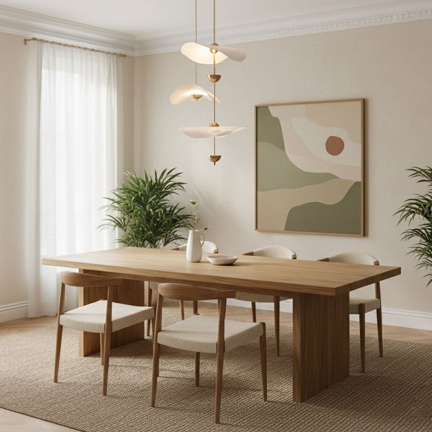 Envolee Double Biscuit Pendant Light Position 8