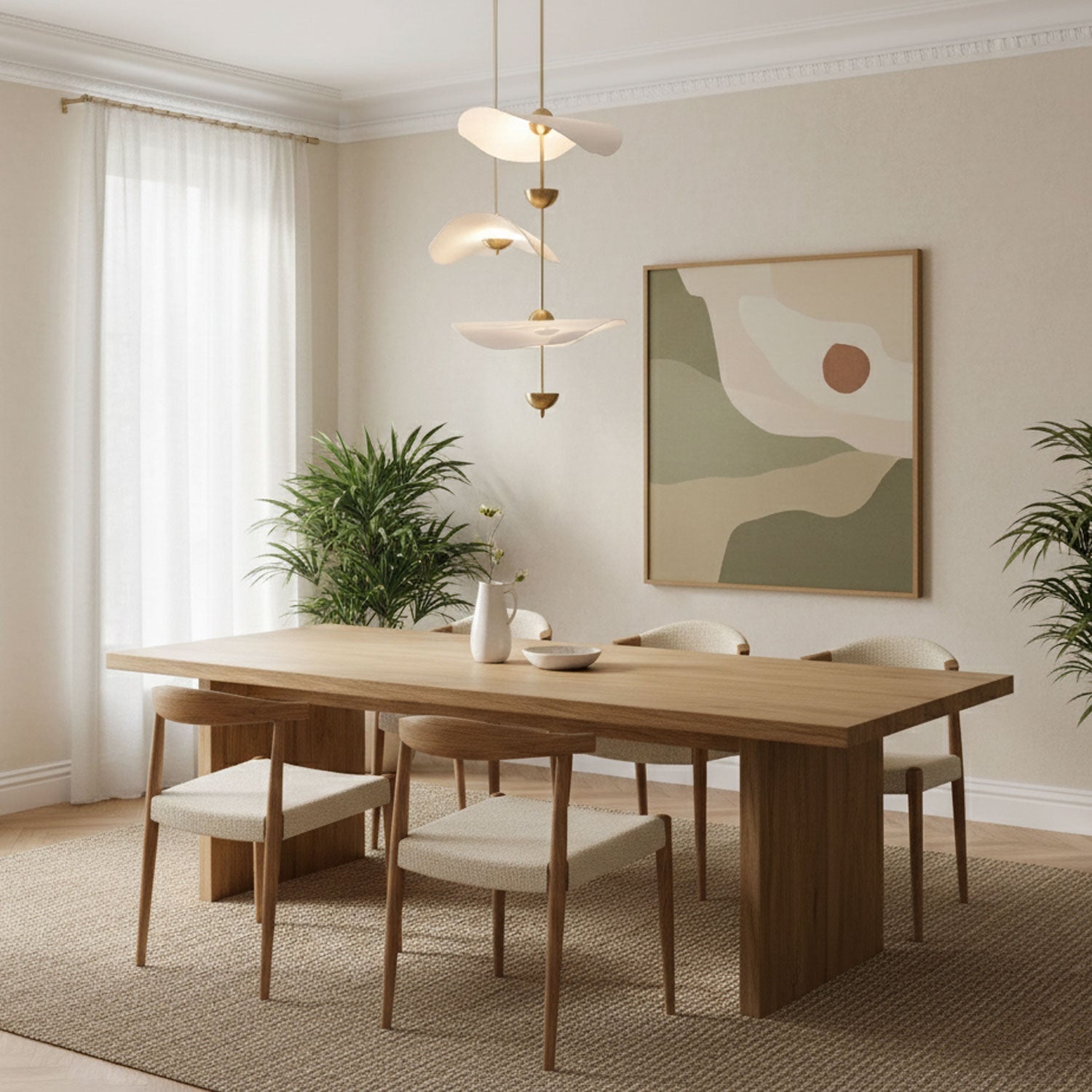 Envolee Double Biscuit Pendant Light Position 8