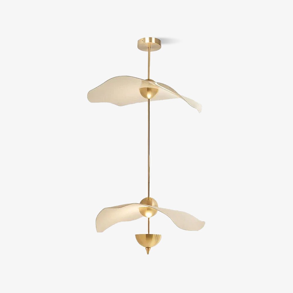 Double-Layer Pendant Light with Warm Glow — front view