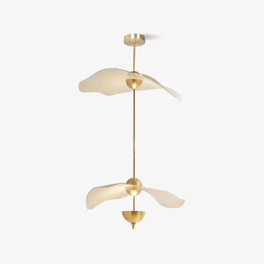 Double-Layer Pendant Light with Warm Glow — front view