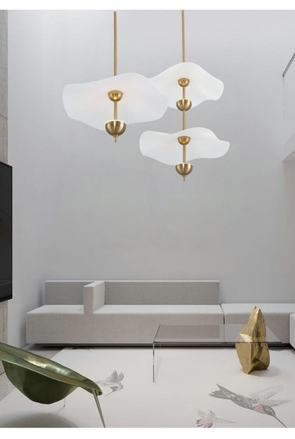 Double-Layer Pendant Light with Warm Glow — front view
