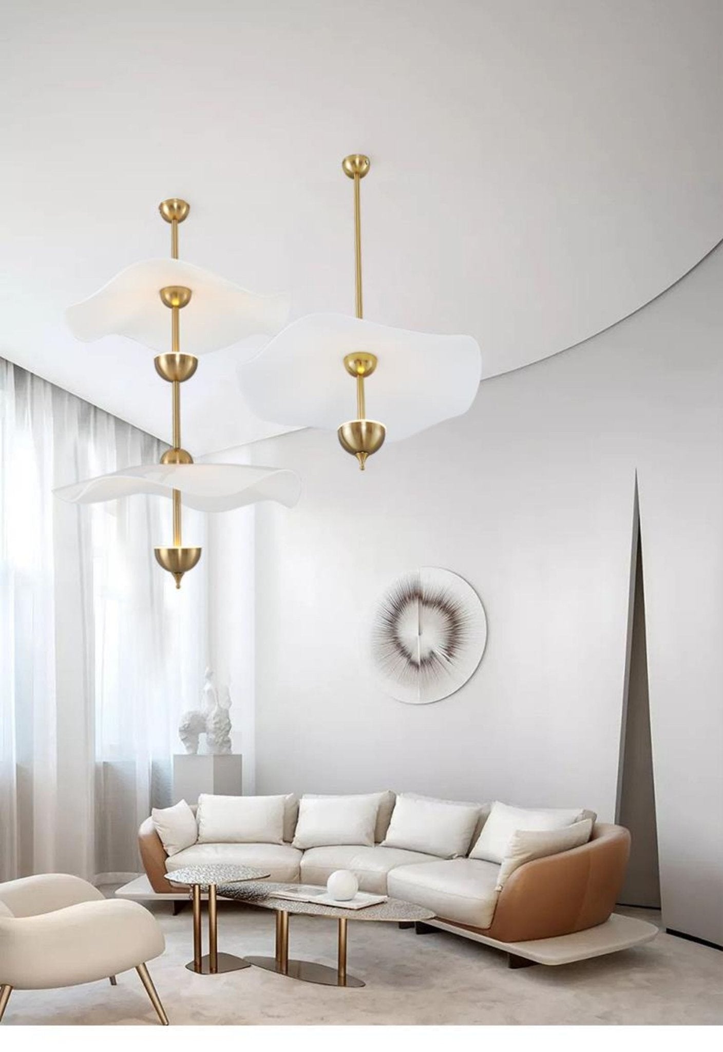Envolee Double Biscuit Pendant Light Position 76