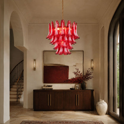 Glass Chandelier with Crystal Accents — lifestyle view