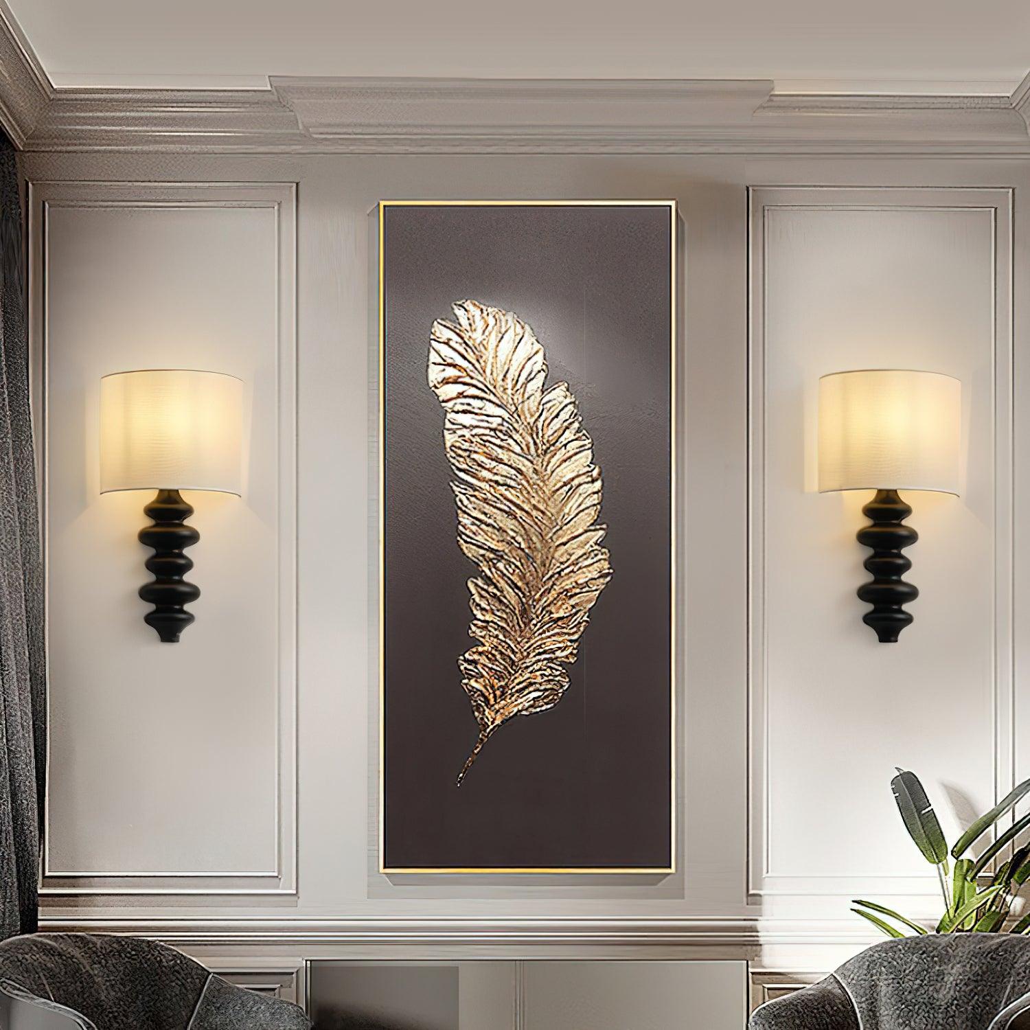 Fishbone Wall Sconce, Adjustable Light Direction — front view