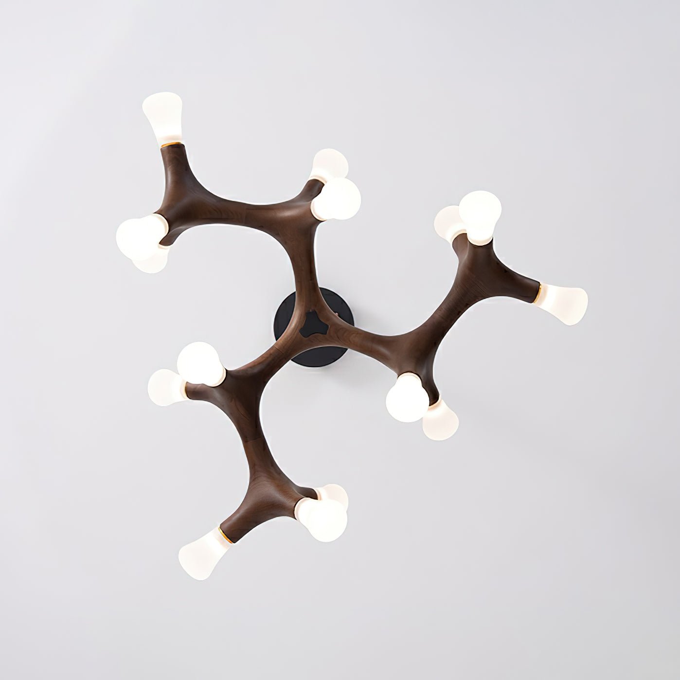 Wood Flower Chandelier with Adjustable Height