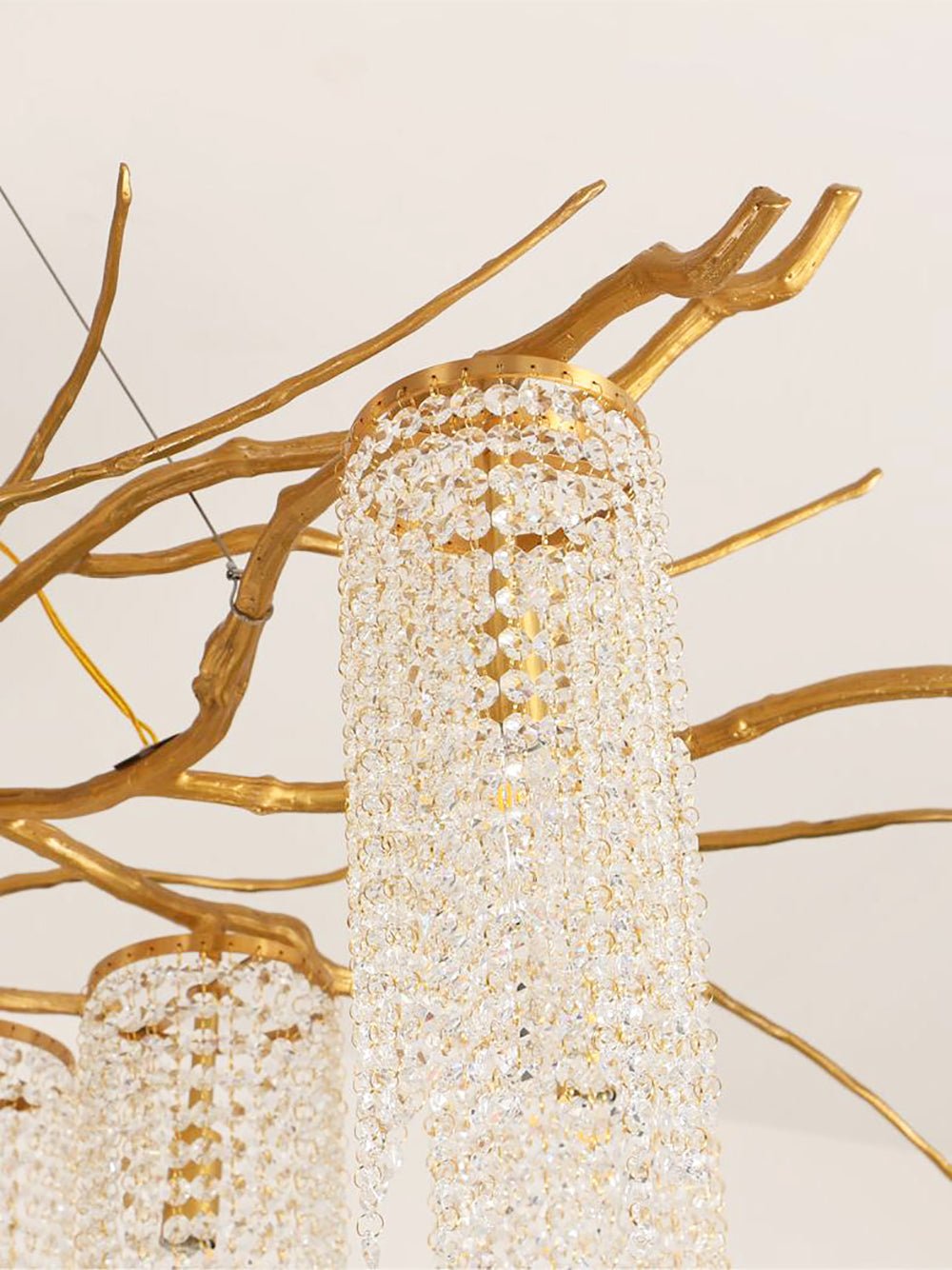 Art Glass Crystal Chandelier with Adjustable Lighting