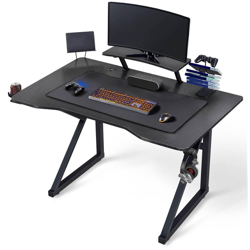 Computer Desk with Spacious Surface & X-Frame Support — front view