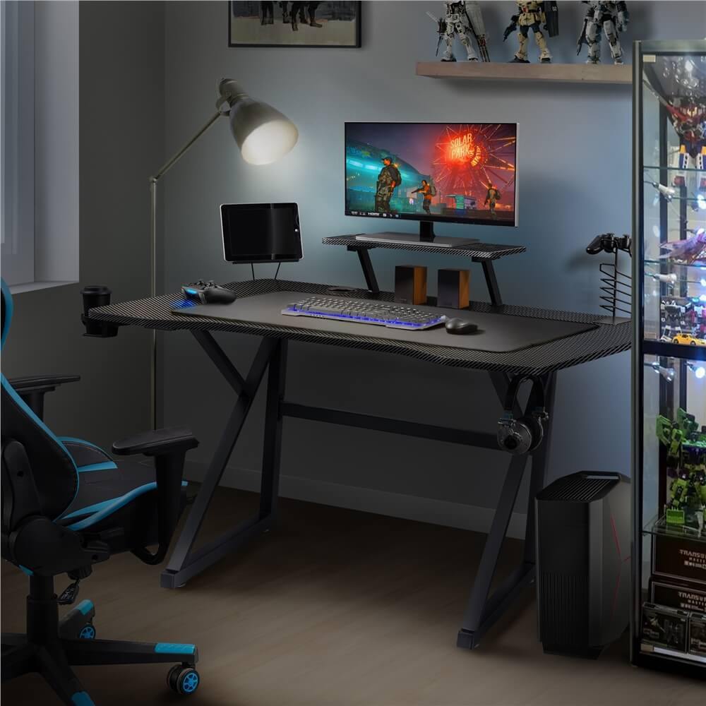 Computer Desk with Spacious Surface & X-Frame Support — alternate angle