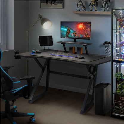 Computer Desk with Spacious Surface & X-Frame Support — alternate angle