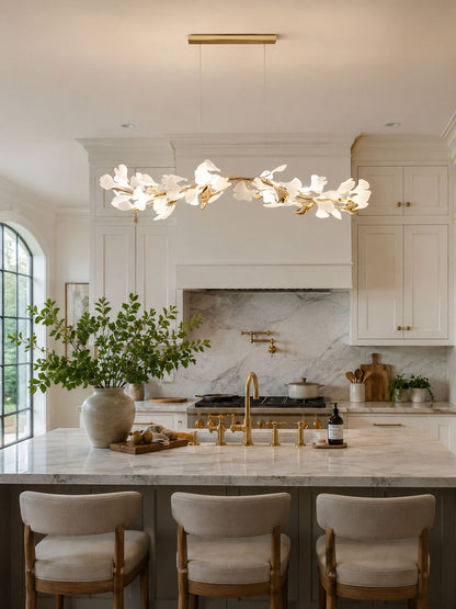 Leaf Garland Chandelier with Adjustable Brightness