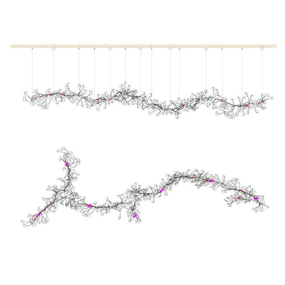 Porcelain Ginkgo Chandelier - Handcrafted, Energy Efficient Lighting