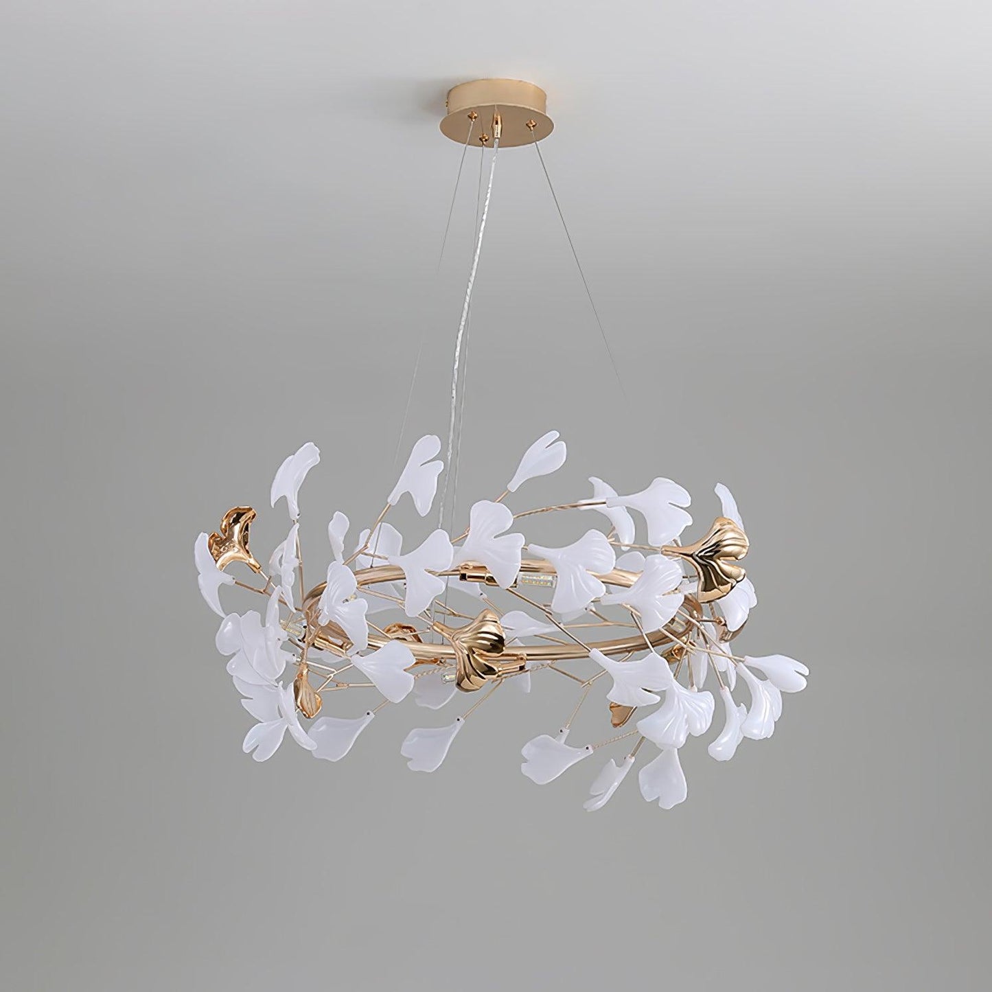 Leaf Garland Chandelier with Adjustable Brightness