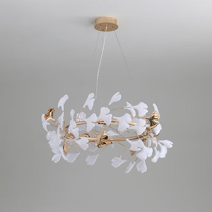 Leaf Garland Chandelier with Adjustable Brightness