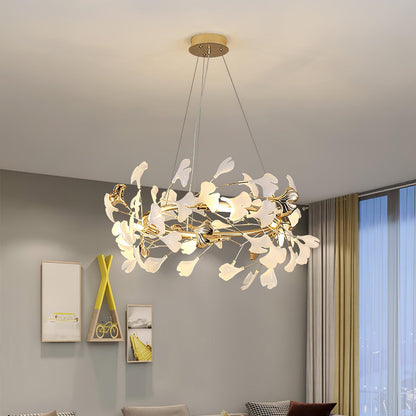 Leaf Garland Chandelier with Adjustable Brightness