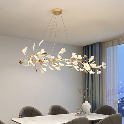 Leaf Garland Chandelier with Adjustable Brightness