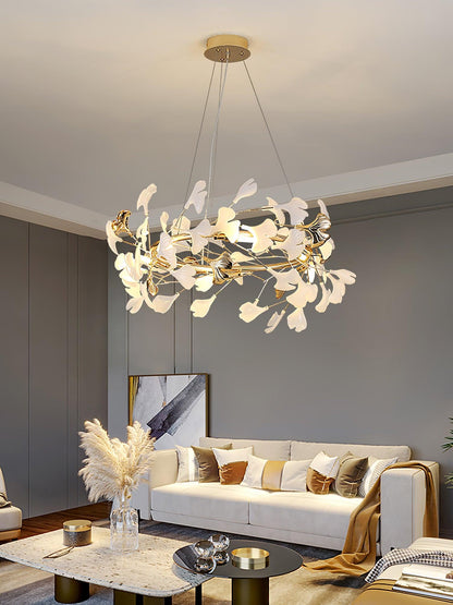 Leaf Garland Chandelier with Adjustable Brightness
