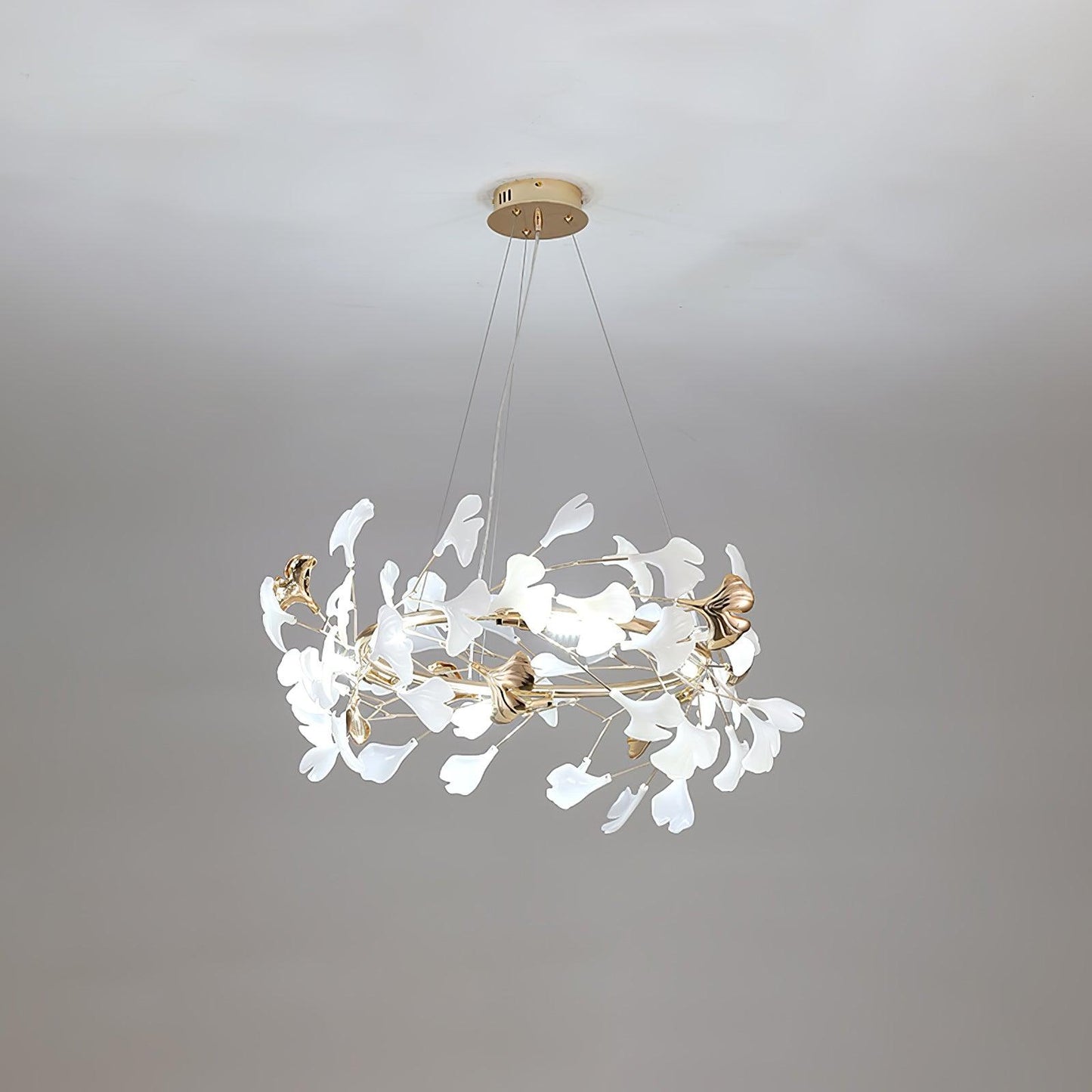 Leaf Garland Chandelier with Adjustable Brightness
