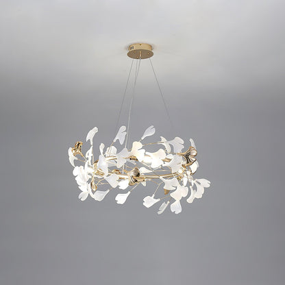 Leaf Garland Chandelier with Adjustable Brightness