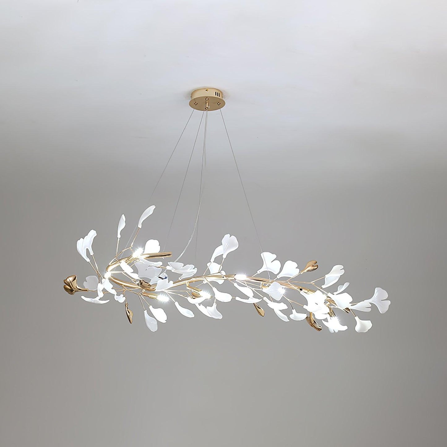 Leaf Garland Chandelier with Adjustable Brightness