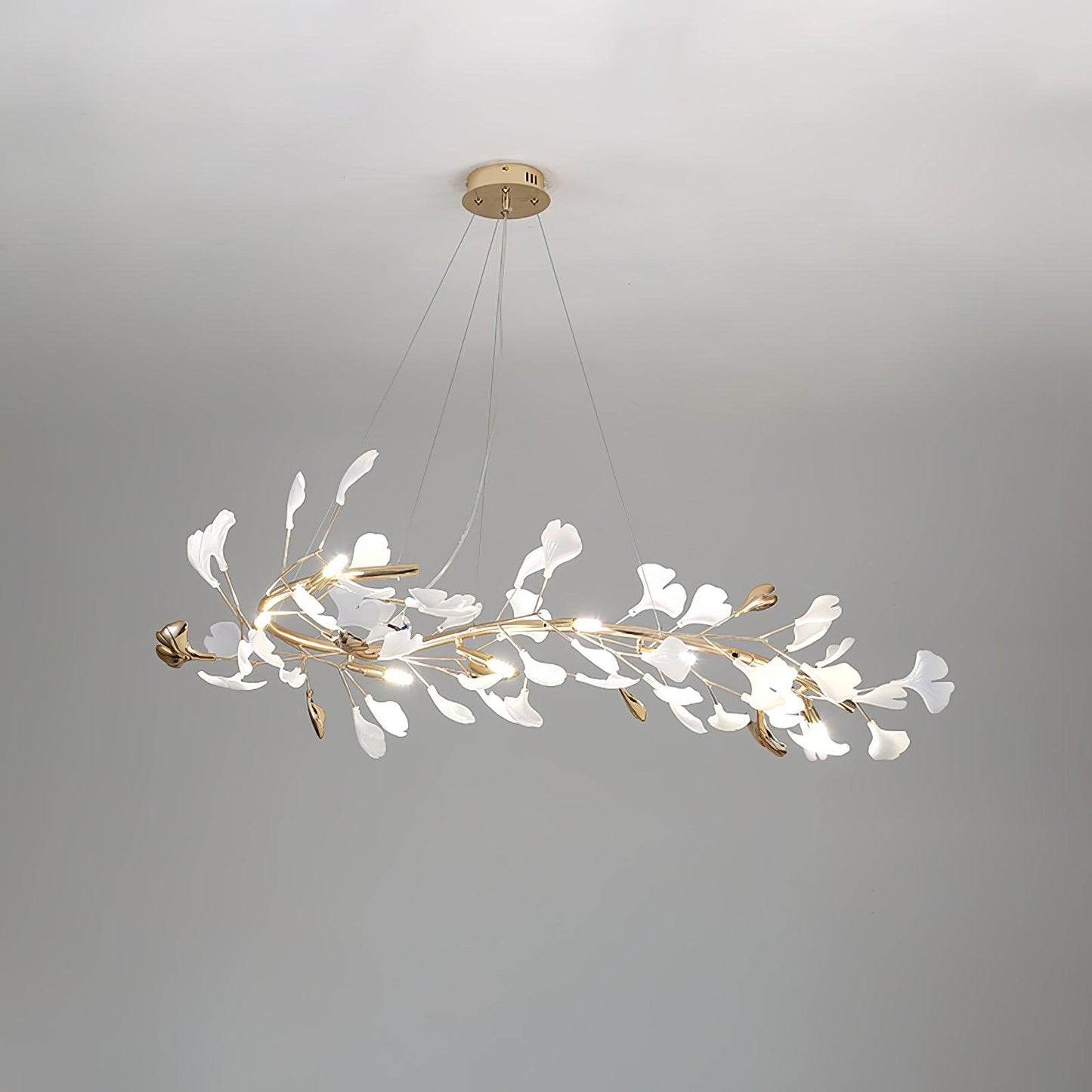 Leaf Garland Chandelier with Adjustable Brightness