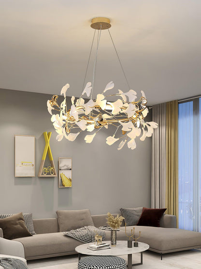 Leaf Garland Chandelier with Adjustable Brightness