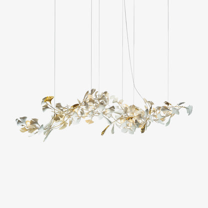 Porcelain Ginkgo Chandelier - Handcrafted, Energy Efficient Lighting