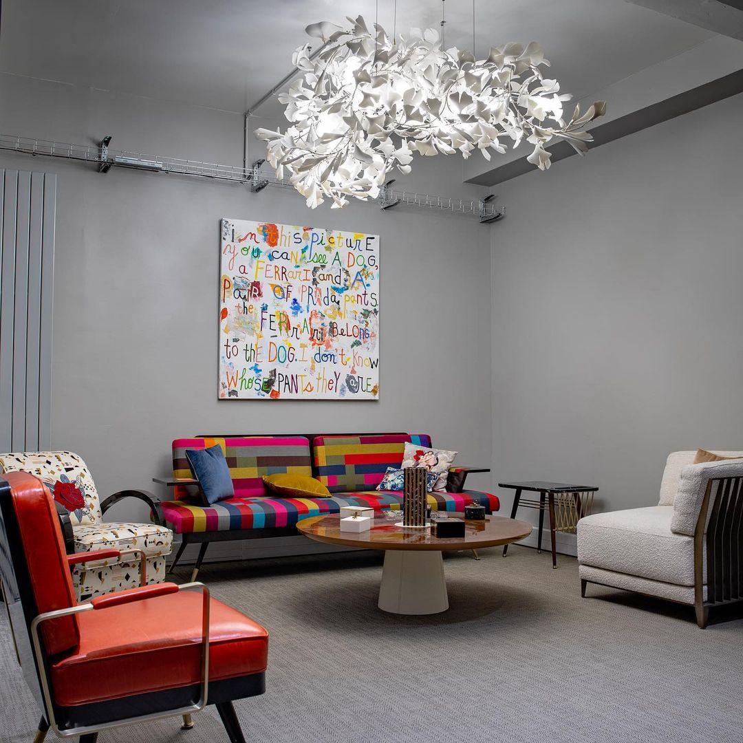 Porcelain Ginkgo Chandelier - Handcrafted, Energy Efficient Lighting