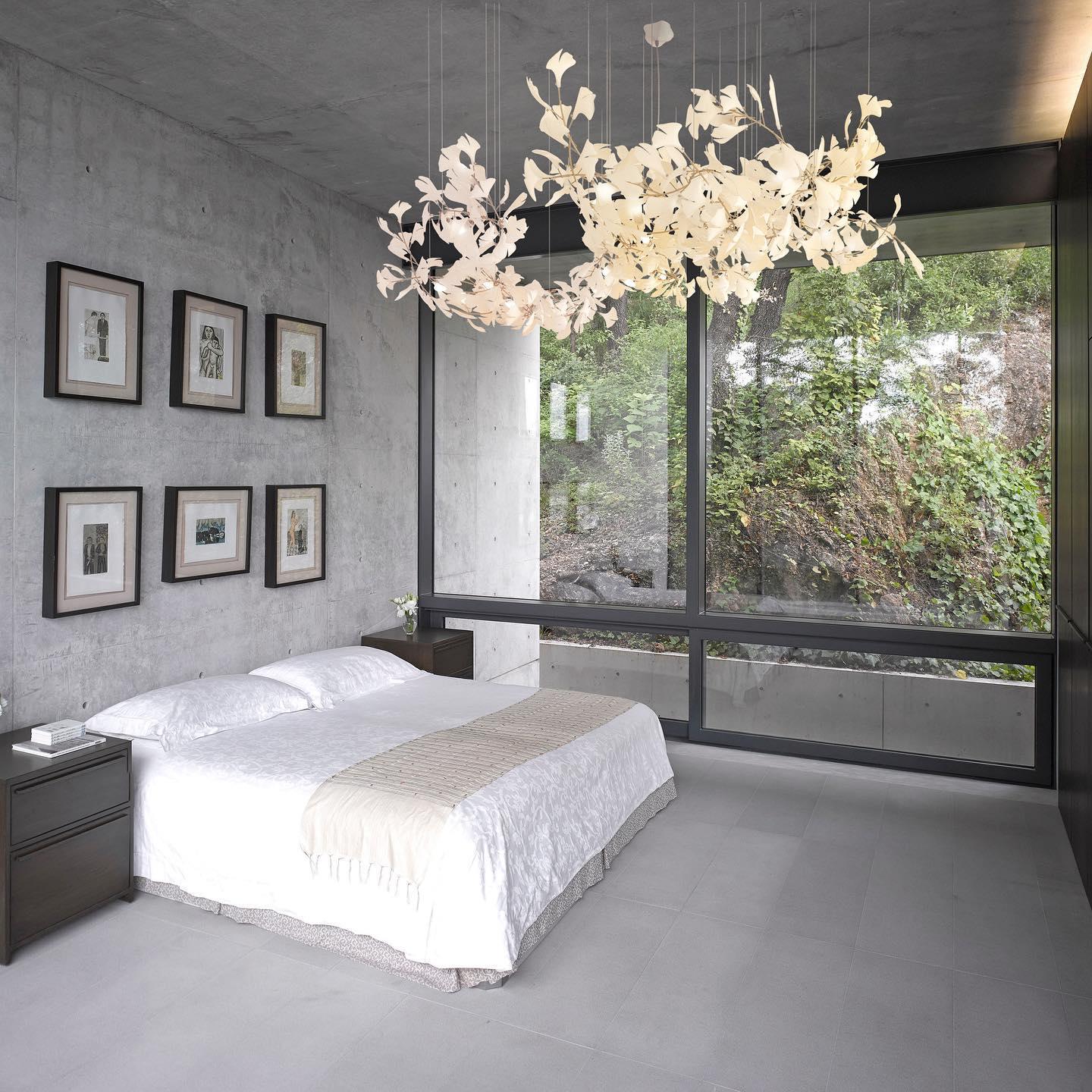 Porcelain Ginkgo Chandelier - Handcrafted, Energy Efficient Lighting