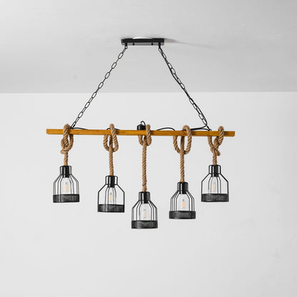 Hemp Rope Industrial Grenade Chandelier Position 37
