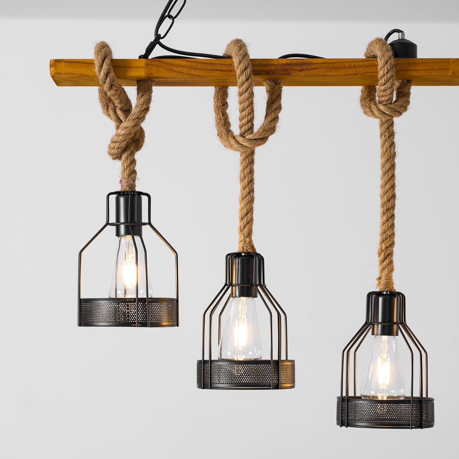Hemp Rope Industrial Grenade Chandelier Position 33