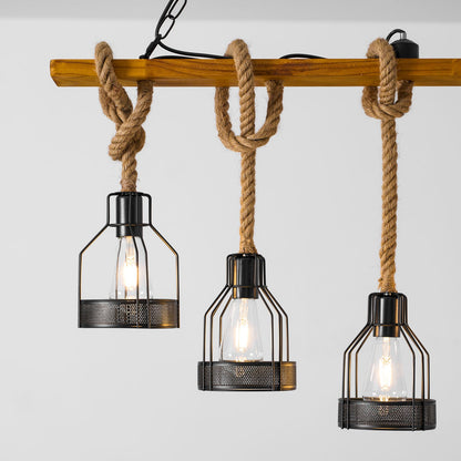 Hemp Rope Industrial Grenade Chandelier Position 33