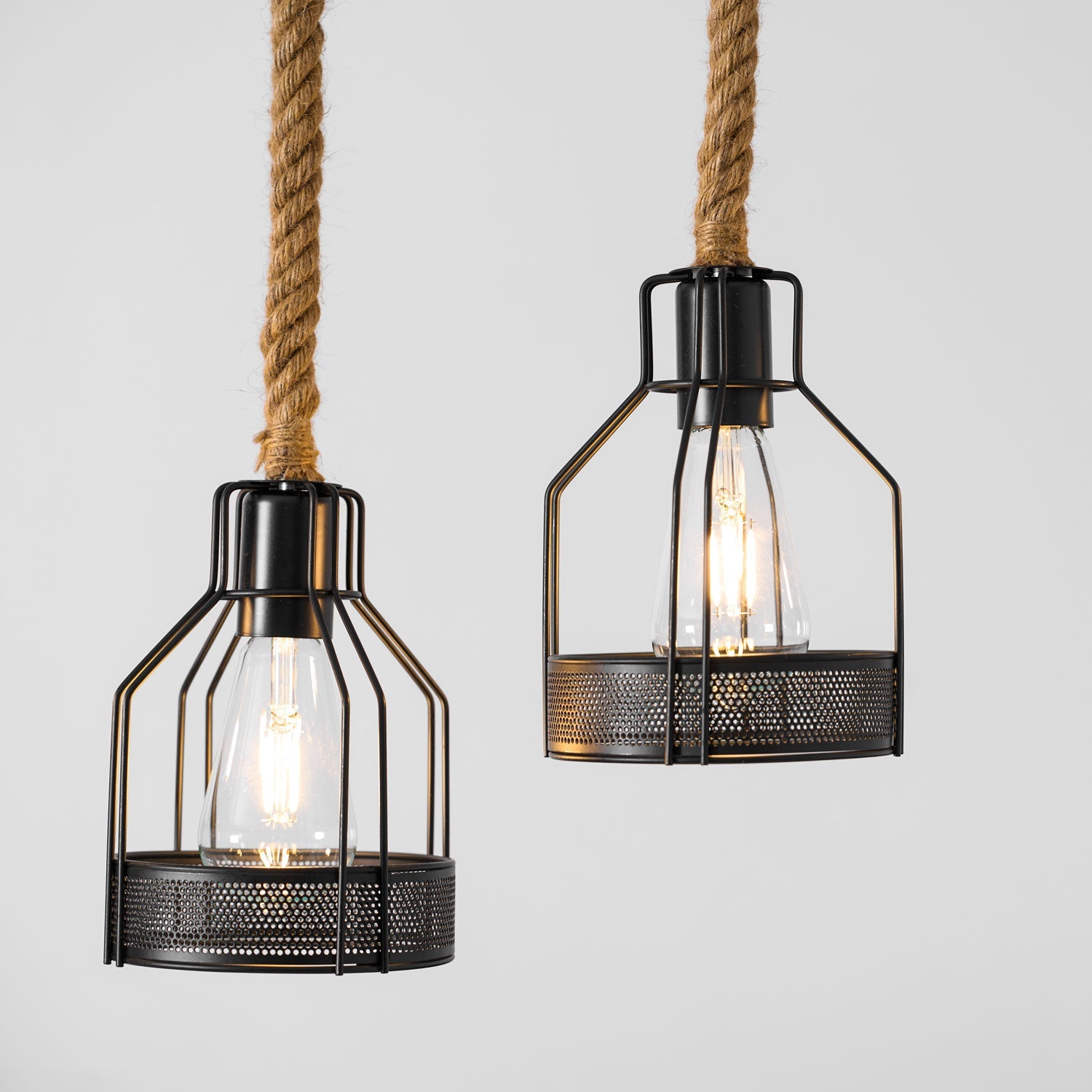 Hemp Rope Industrial Grenade Chandelier Position 34